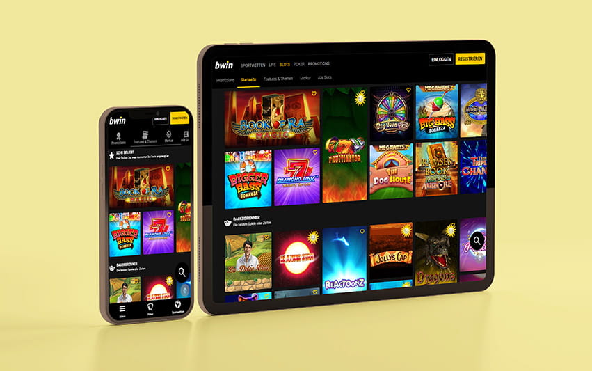 Screenshot der mobile Casinoseite des Bwin Casinos.