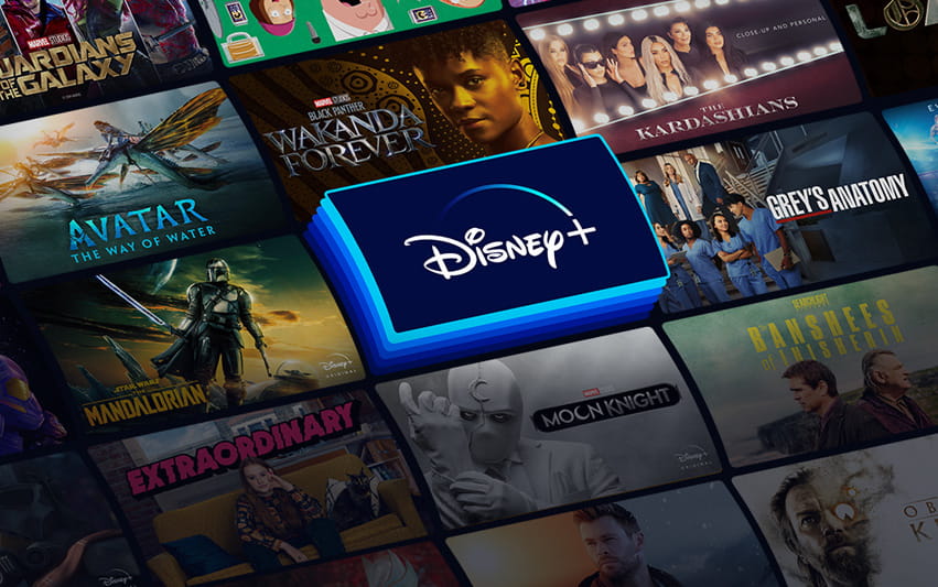 Übersicht über das Disney+ Streaming Angebot 